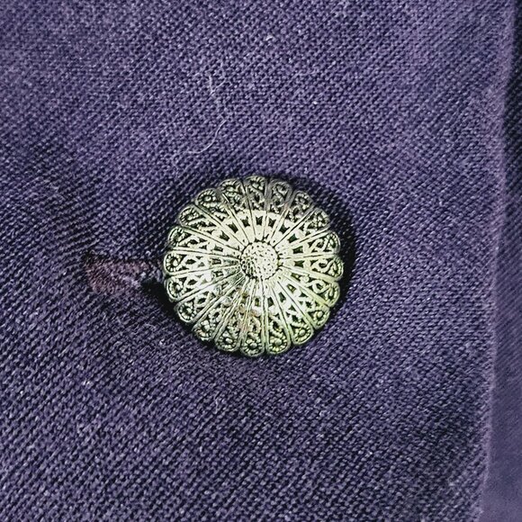 Vintage R&K Originals Embroidered Floral Pocket Purple Blazer Jacket Sz 12《908》J - Picture 5 of 7